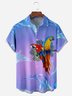 Parrot Chest Pocket Short Sleeves Casual Shirts