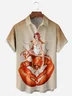 Vintage Belle Lobster Chest Pocket Short Sleeve Hawaiian Shirt