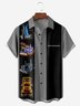 Truck Chest Pocket Short Sleeve Bowling Shirt
