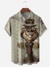 Beaver Chest Pocket Short Sleeve Casual Shirt