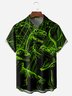 Funky Dinosaur Chest Pocket Short Sleeve Hawaiian Shirt