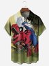 Dinosaur Chest Pocket Short Sleeve Casual Shirt