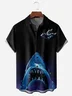 Shark Chest Pocket Short Sleeve Hawaiian Shirt