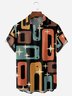 Mid Century Geometry Chest Pocket Short Sleeve Shirt