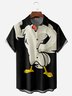 Halloween Chicken Chest Pocket Short Sleeve Shirt