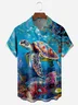 Sea Turtle Chest Pocket Short Sleeve Hawaiian Shirt