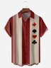 Hardaddy Poker Cards Chest Pocket Short Sleeve Bowling Shirt