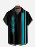 Pinstriping Chest Pocket Short Sleeve Bowling Shirt