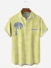 Coconut Tree Chest Pocket Short Sleeve Hawaiian Shirt