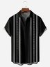 Poker Symbols Chest Pocket Short Sleeve Bowling Shirt