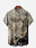 Mermaid Chest Pocket Short Sleeve Hawaiian Shirt