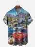 Vintage Car Chest Pocket Short Sleeve Shirt