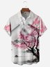 Cherry Blossoms Chest Pocket Short Sleeve Shirt