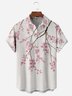 Cherry Blossoms Chest Pocket Short Sleeve Hawaiian Shirt