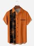 Spider Web Chest Pocket Short Sleeve Bowling Shirts