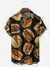 Hamburger Chest Pocket Short Sleeve Casual Shirt