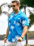Hardaddy®Cotton Coconut Tree Chest Pocket Resort Shirt