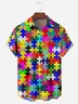 Puzzle Chest Pocket Short Sleeve Shirt
