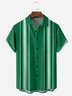 Striped Chest Pocket Short Sleeve Bowling Shirt