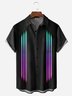 Gradient Pattern Chest Pocket Short Sleeve Bowling Shirt