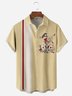 Beauty Cocktail Chest Pocket Short Sleeve Bowling Shirt