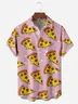 Cheese Pizza Chest Pocket Short Sleeve Shirt