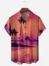 Coconut Tree Chest Pocket Short Sleeve Hawaiian Shirt