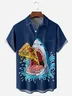 Shark Chest Pocket Short Sleeve Hawaiian Shirt