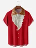 Ice Cream Santa Chest Pocket Short Sleeve Casual Shirt