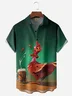 Beer Chicken Chest Pocket Short Sleeve Hawaiian Shirt