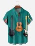 Guitar Chest Pocket Short Sleeve Hawaiian Shirt