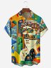 Music Human Statue Chest Pocket Short Sleeve Hawaiian Shirt