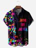 Magic Cube Chest Pocket Short Sleeve Funky Shirt