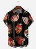 Chocolate Strawberry Chest Pocket Short Sleeve Hawaiian Shirt