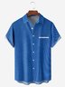 Abstract Stripe Chest Pocket Short Sleeve Casual Shirt