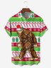 Christmas  Chest Pocket Short Sleeve Casual Shirt