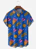 Pizza Chest Pocket Short Sleeve Casual Shirt