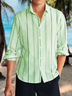 Striped Long Sleeve Casual Shirt