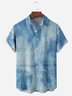 Denim Dark Pattern Chest Pocket Short Sleeve Casual Shirt