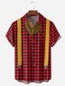 Christmas Classic Plaid Chest Pocket Short Sleeve Casual Shirt