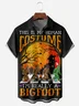 Halloween Chest Pocket Short Sleeve Casual Shirt