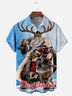 Viking Santa Chest Pocket Short Sleeve Casual Shirt