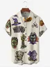 Halloween Zombie Chest Pocket Short Sleeve Casual Shirt