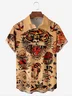 Tiger Tattoo Sticker Chest Pocket Short Sleeve Hawaiian Shirt