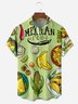 Mexican Food Chest Pocket Short Sleeves Casual Shirt