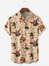 Halloween Monster Pocket Short Sleeve Casual Shirt