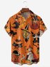 Halloween Chest Pocket Short Sleeve Casual Shirt