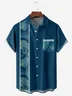 Plants Chest Pocket Short Sleeve Bowling Shirt