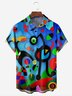 Art Paintings Chest Pocket Short Sleeve Casual Shirt