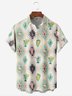 Geometric Cocktail Chest Pocket Short Sleeve Casual Shirt